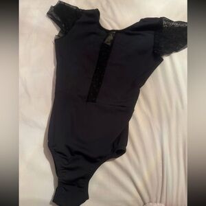 Black Lace Kids Bodysuit Leo